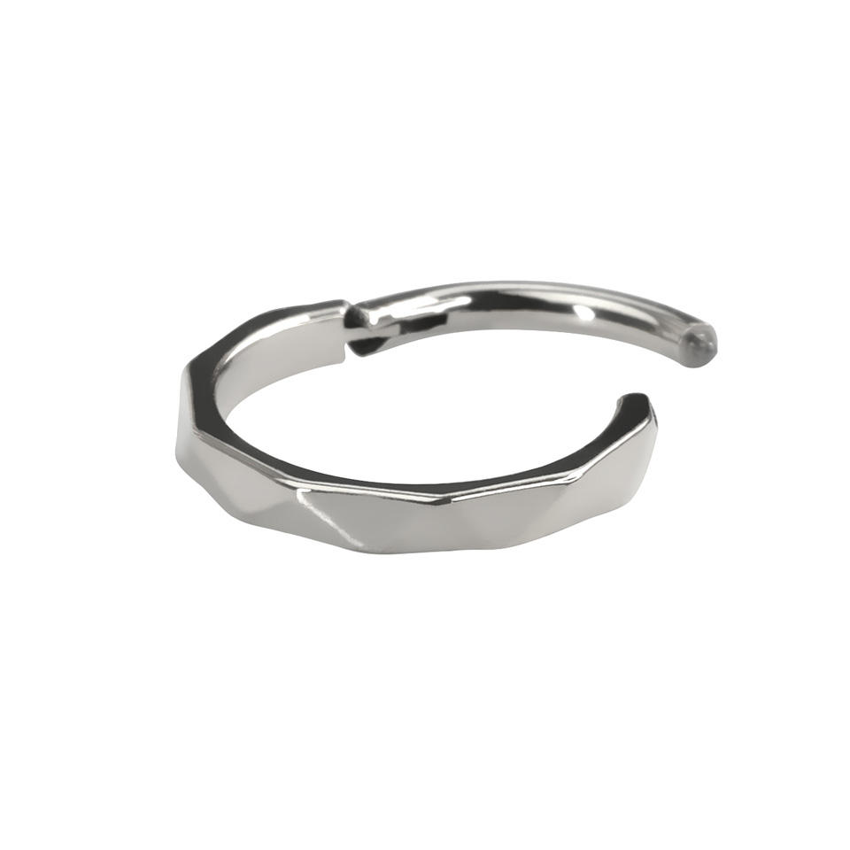 Argola em titânio para narina com padrão de diamante