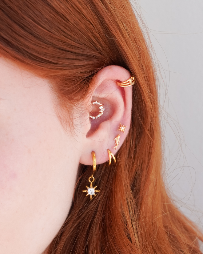 Argola dupla em titânio