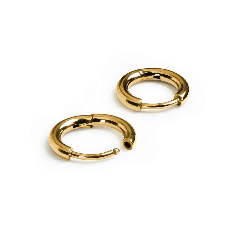 Par de huggies de titânio