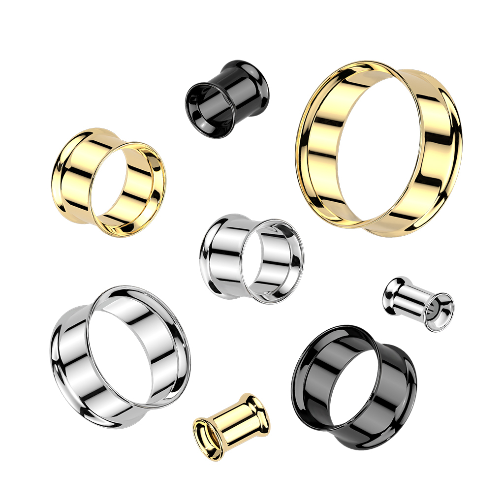 Túnel em titânio com duas bordas destacadas