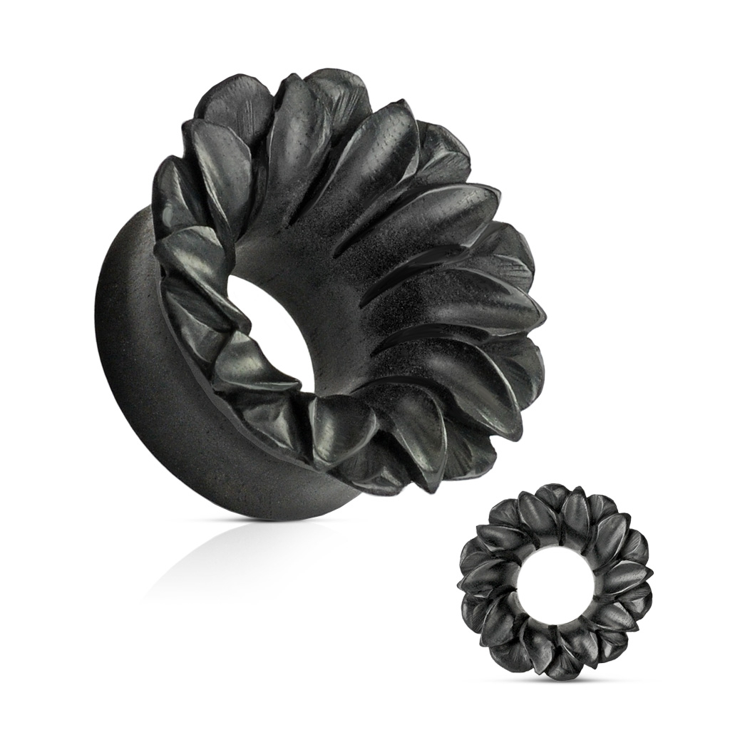 Túnel de flor preto de madeira orgânica