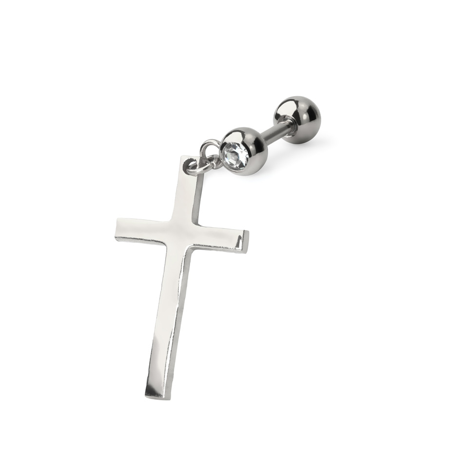 Barbell com cruz pendente