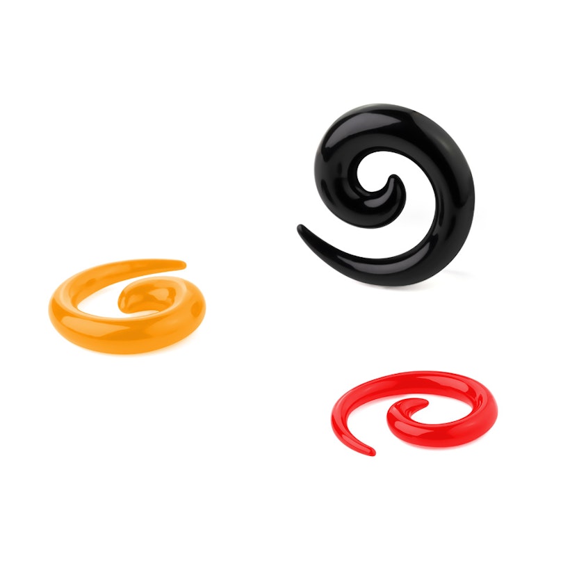 Alargador espiral em várias cores