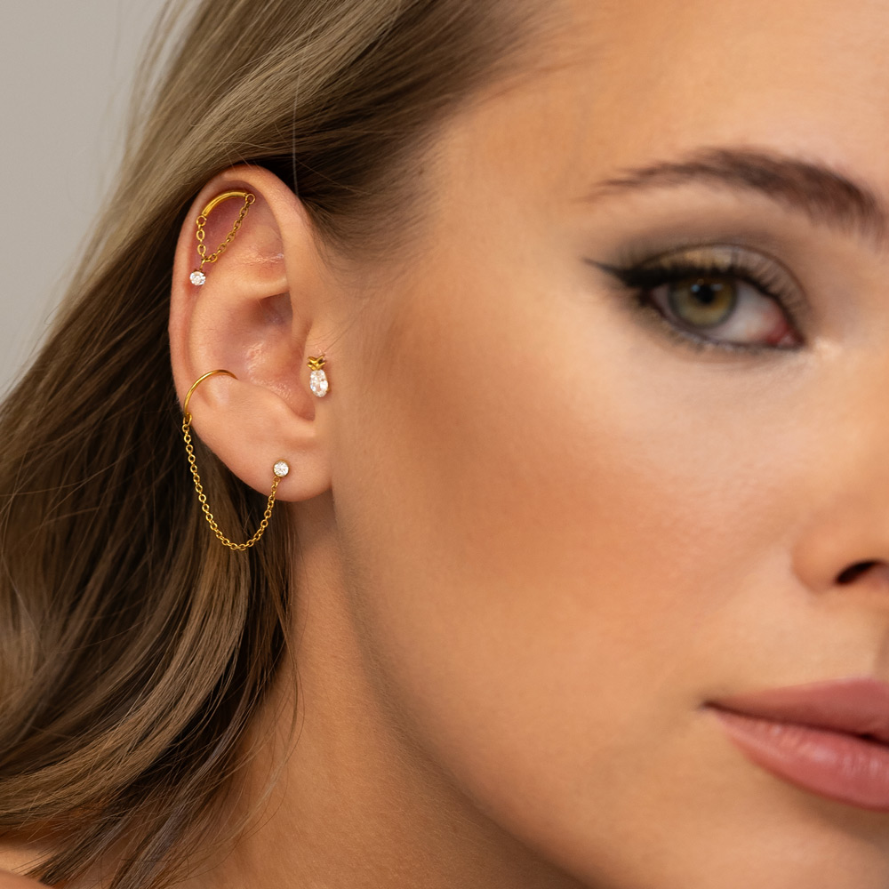 ARGOLA OURO 18K NARIZ PERFEITO CLICKER - I Love Piercing - Loja Online de  Piercings e Alargadores