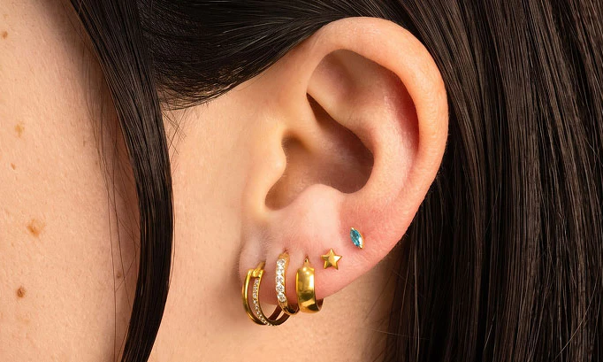 Joias em Titânio para Piercing na Orelha