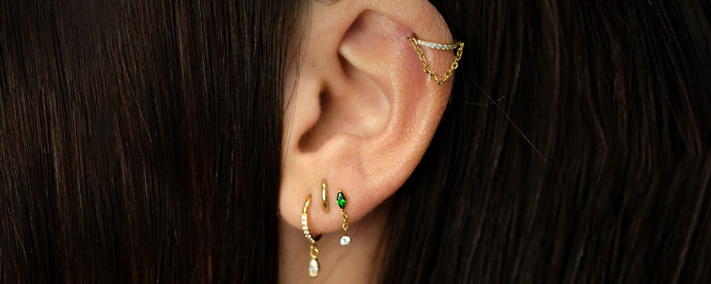 Joias em titânio para piercing helix